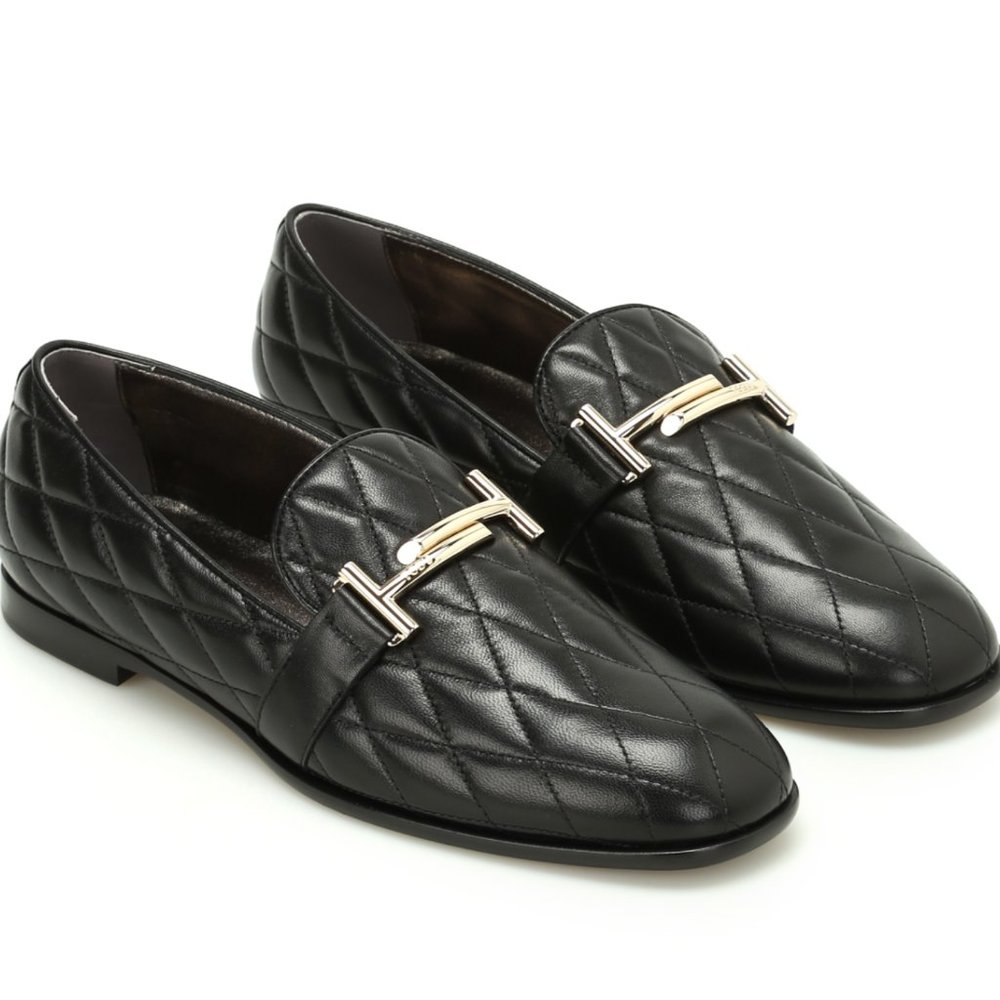 Tods Doble T Quilted Loafers